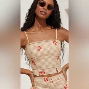 NWT Anthropologie $58 Celandine Smocked Tube Top Size XS